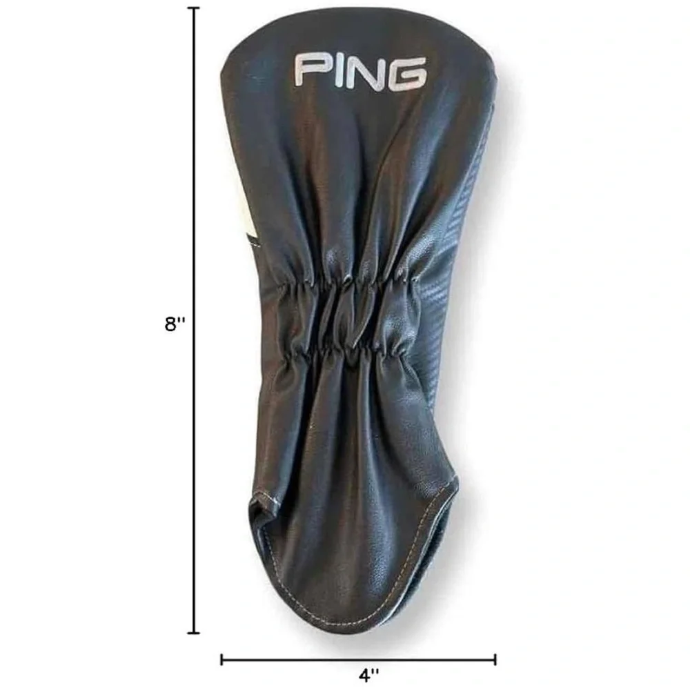 2/$20 PING G430 DRIVER LEATHER HEADCOVER GOLF CLUB DRIVER COVER black/white - Picture 4 of 6